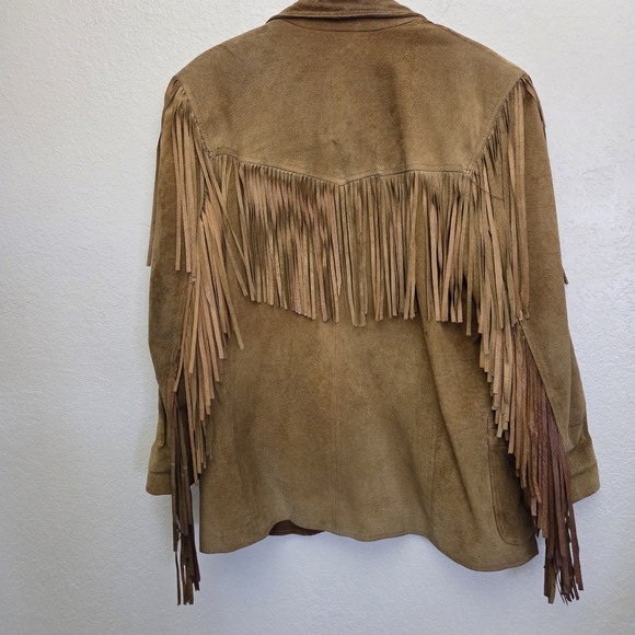 Winlet Western Cowgirl Vintage Fringe Leather Jacket - damaged see pics - Picture 2 of 16
